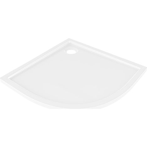 Mexen Flow plato de ducha semicircular slim 80 x 80 cm, blanco brillo - 46Q108080 (1/5)