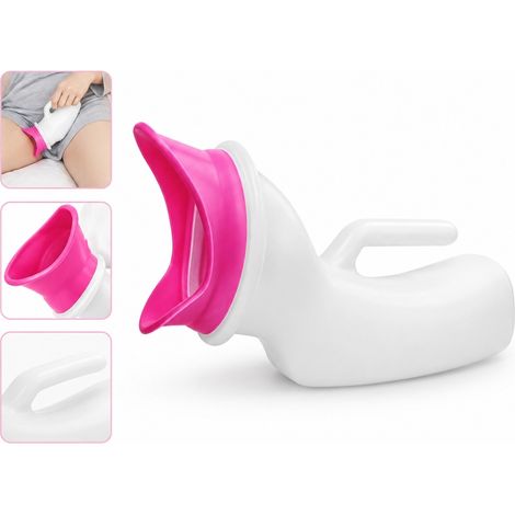 1 Pièce Urinal pour Femme en Plastique, 1000 ml, Embout Mou, Urinal Alité et de Nuit (1/5)