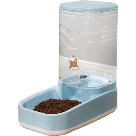 Distributeur automatique de nourriture et d'eau par gravité pour chiens et chats, avec gamelle. (1/5)