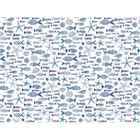 Tovaglia rotolo Noblessa Telo cerato Bluefish 20 m x 140 cm - Noblessa