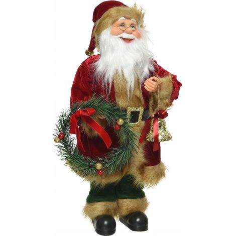 Figurine de Noël Père Noël rouge 45 cm