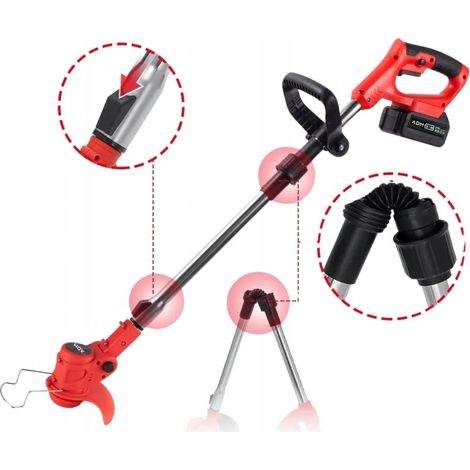 Tagliacapelli pieghevole senza fili ADM + 2 batterie al litio da 21 V (1/5)