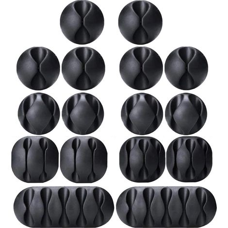 Serre-câbles multifonctionnel pour accessoires de bureau, adhésif durable pour une installation facile sur surface propre, clips pour une gestion organisée des câbles (1/5)