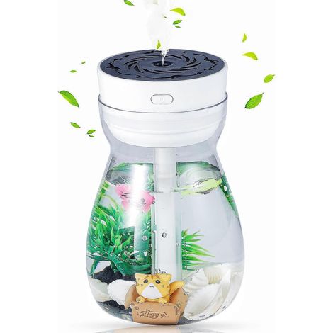 Humidificateur d'extérieur, mini humidificateur d'air, humidificateur de bureau pour chambre d'enfant, humidificateur à brume froide (blanc) (1/3)