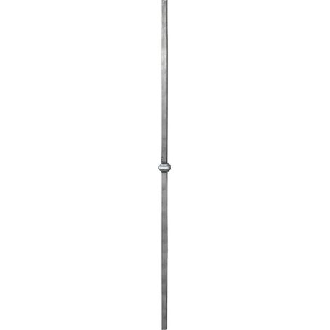 Barreau collection prestige avec bague centrale - Hauteur 1000mm en carré de 12mm - Fer forgé - À souder - DECO FER FORGE