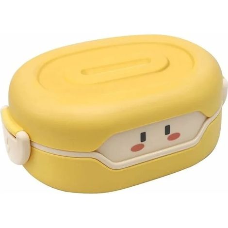 Boîte à bento pour enfants, compatible micro-ondes, boîte à lunch amusante, non isotherme