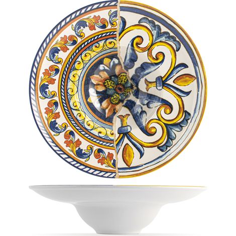 H&H Piatto Pasta STW Positano Cm24 (1/2)