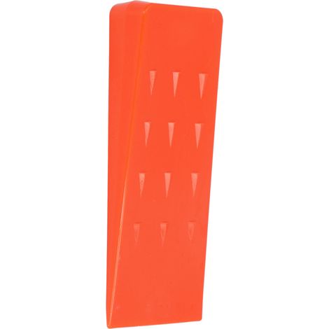Coin fendage 20 cm avec pointes, cale d'abattage en plastique ABS pour tronçonneuse, accessoire bûcheronnage orange (1/5)