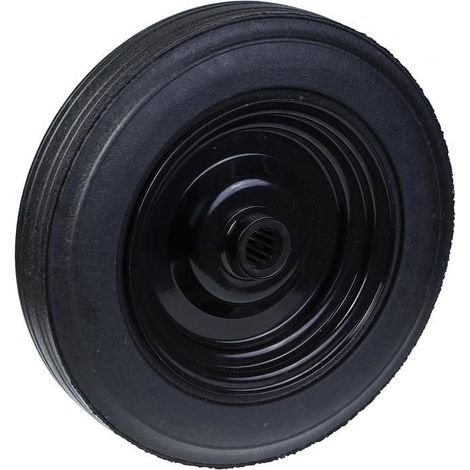 Wheel - 400mm 16 - Black - Chemical Resistance - Pressed Steel - Rubber