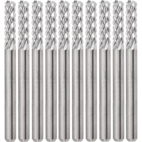 Lot de 10 fraises en carbure de tungstène, haute dureté, conception ergonomique pour découper PCB et plaques d'acier. (1/5)