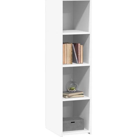 Buffet de Cuisine Blanc 30x41x124 cm, Meuble Rangement Étroit en Bois d'Ingénierie pour Entrée ou Salon (1/5)