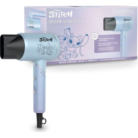 Asciugacapelli - DEMELISS - Disney Stitch - Compatto - Leggero - Design esclusivo (1/5)