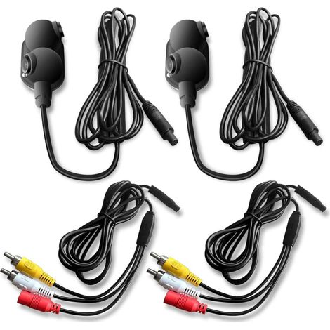 Kit Caméra de Vue Latérale Caméra de Angle Mort Vision Nocturne Grand Angle de Vue pour Voiture Auto Van Campeur Tracteur Monter sur Le Rétroviseur Imperméable IP68 (1/5)