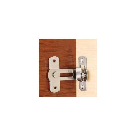 Cerradura de puerta de ángulo recto de 90 grados, cerrojo de bucle de bloqueo, cerrojo de cilindro deslizante con tornillos para puertas y ventanas de baño - Crezuo