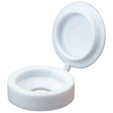 Caja de: 100 Uds. Embellecedor Plastico Blanco D-15Mm (2 piezas) (1/3)