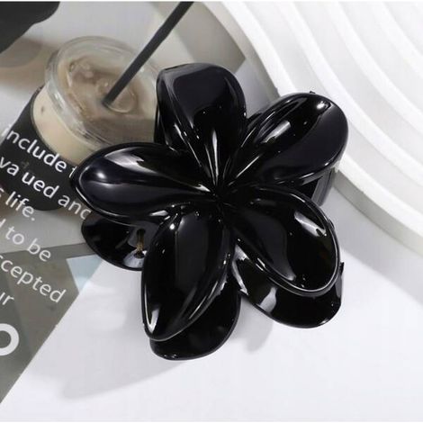 Ecarla Moana Haarspange mit Blume, glänzend schwarz, SP329CZ (1/2)