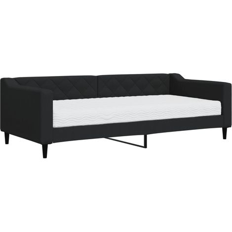 Maison Exclusive - Divano Letto con Materasso Nero 90x200 cm in Tessuto (1/5)