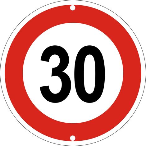 Autocollant Sticker signalisation, Panneau limitation, Autocollant Sticker Limitation, Cercle Rouge, Vitesse maximale – 30 km/h (1/5)
