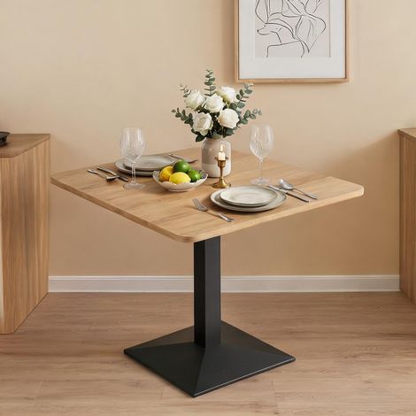 Table de salle à manger coloris dunkelbraun noir 70 x 70 x 75 cm (1/5)