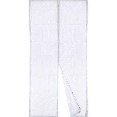 Mosquitera magnética para puerta, cortina de malla, cierre magnético de arriba a abajo con cierre automático, mantiene el aire fresco en el interior (120x210cm, blanco) (1/5)