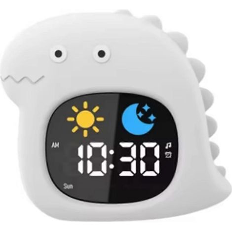 Réveil en forme d'animal, activé par simple pression, réveil mignon pour l'apprentissage du sommeil, lampe décorative compacte, veilleuse tactile réglable. (1/5)