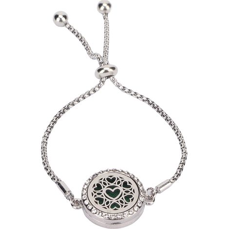 Bracelet Diffuseur d'Huiles Essentielles en Acier Inoxydable Ajustable (1/5)