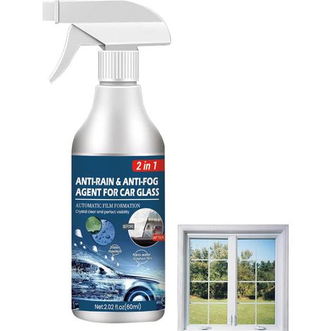 60ml Voiture Anti Pluie Agent,Voiture Verre Hydrophobe Revêtement Imperméable Agent,pour Rétroviseur Voiture,Efficace Contre La Buée,Anti-Pluie Spray pour Voiture Pare-Brise Rétroviseur (1/5)