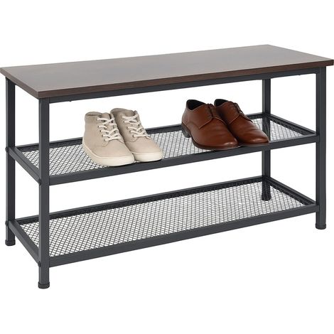 Zapatero metálico de 2 niveles, capacidad para 6 pares