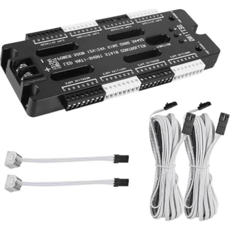 Driver LED intelligent pour éclairage d'escalier à 32 canaux avec activation par mouvement et options de gradation réglables pour applications intérieures (1/4)