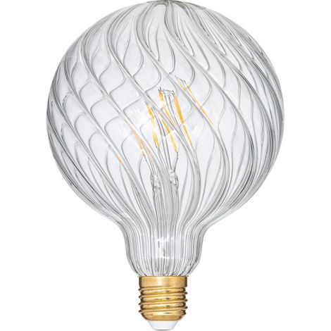 Ampoule LED Globe "Strié" 17cm Transparent (1/2)