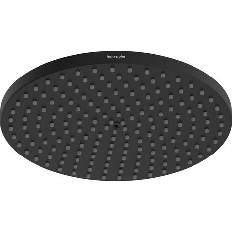 Hansgrohe Raindance S - Soffione doccia, diametro 24 cm, EcoSmart, nero opaco 27624670 (1/5)