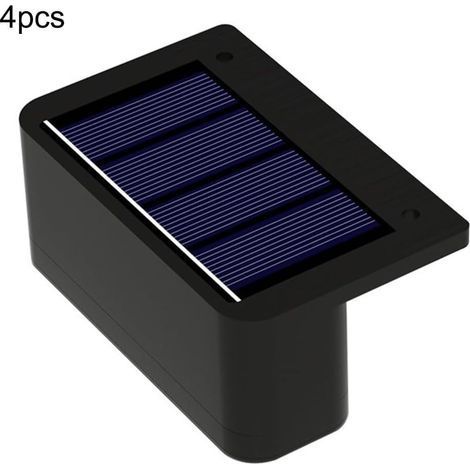 (lumière chaude à 3 LED) Applique murale à énergie solaire élégante pour les espaces extérieurs, idéale pour les balcons et les cours (1/5)