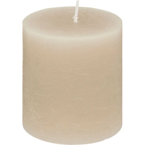 Bougie Ronde "Rustic" 7cm Taupe (1/2)