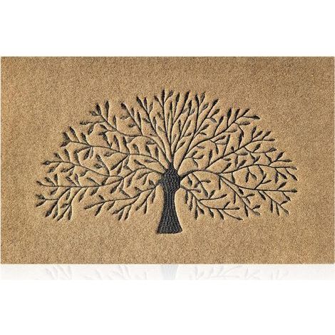 Non-Slip Tree Pattern Doormat in Polypropylene and Rubber for Entrance Hallway Kitchen 40x60 cm (1/5)