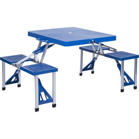 Table de camping pliable 4 personnes – Plateau en polypropylène ABS – Dimensions 85 x 65 cm – Charge max 30 kg – Hauteur 40 cm – Kingcamp
