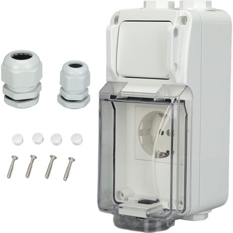IP66 wasserdichte Steckdose mit Schalter für den Gartenbereich, 250 V 16 A - Deutsch