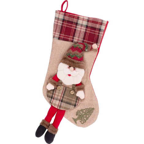 Dekoration MagicHome Weihnachten, Socke Santa, 50 cm (1/2)