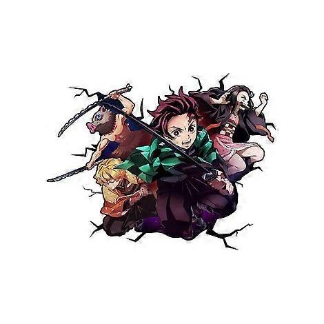 Demon Slayer Wandtattoo für Kinderzimmer, selbstklebende Wanddekoration,