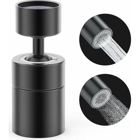360 Pivotant Arateur Robinet 2 Modes Rglable Cuisine Robinet (robinet Laqu) En Laiton Massif Interrupteur Tournant Douche Moussante Filtre Adaptat (1/5)