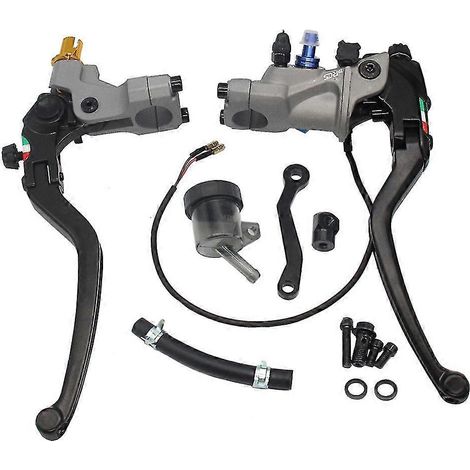 Embrayage de frein de levier de moto 7/8 pouces Maître hydraulique en aluminium forgé universel pour café (1/5)