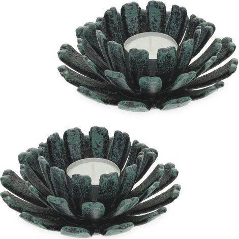 set di 2 portacandele a forma di fiore (1/5)