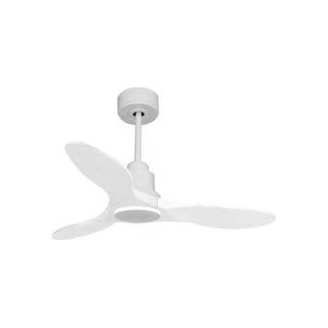 Tenerife - Super destratificateur et ventilateur DC 106 cm blanc sans lumière pales bois blanc idéal 10 à 20 m²