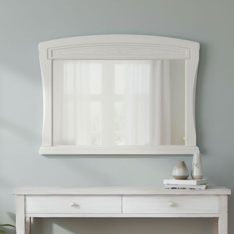 Specchiera Aurora in legno con cornice colore Avorio (1/2)
