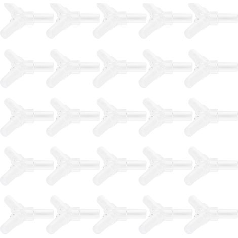 Lot de 30 raccords en L pour tuyau d'air d'aquarium 4 mm, 3 ou 4 voies, avec adaptateur cristal 3 voies. (1/5)