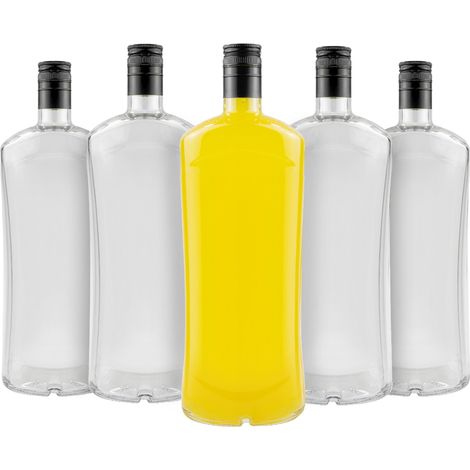 SET 30x DIVA Bottle 1000ml BOTTIGLIE DI VETRO PER LIQUORE MOONLIGHT MATRIMONIO 1L (1/5)