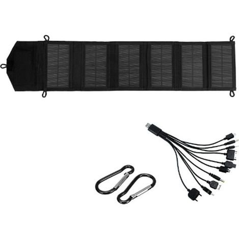 Tragbares 20-W-USB-5-V-Polysilizium-Solarpanel-Ladegerät, faltbares Solarpanel zum Laden von Mobiltelefonen, Powerbank