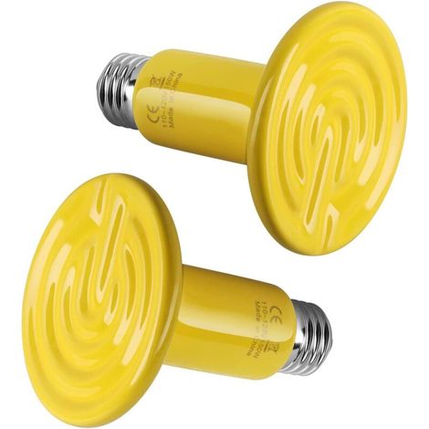 Ampoule Céramique Chauffante 150W Lot de 2 pour Terrarium Reptiles Amphibiens Tortues Serpents (1/4)