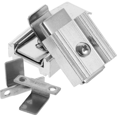 Clips de Fixation Installation Facile sans Perçage, Maintien Fiable Lot de 2 en Métal Argenté pour Moustiquaire pour Cadres de Fenêtre (1/5)