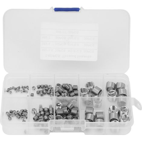 Kit Insertion Filet Hélicoïdal Acier Inoxydable 140 Pièces Réparation Thread Aluminium Industrie (1/5)