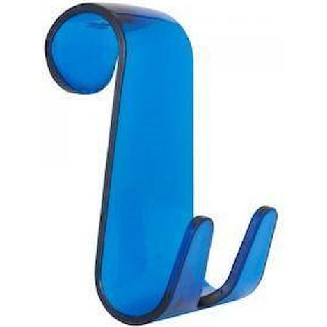 AQUASANIT Jack appendiabito doppio plastica blu trasparente (cav) codice prod: A110200BL